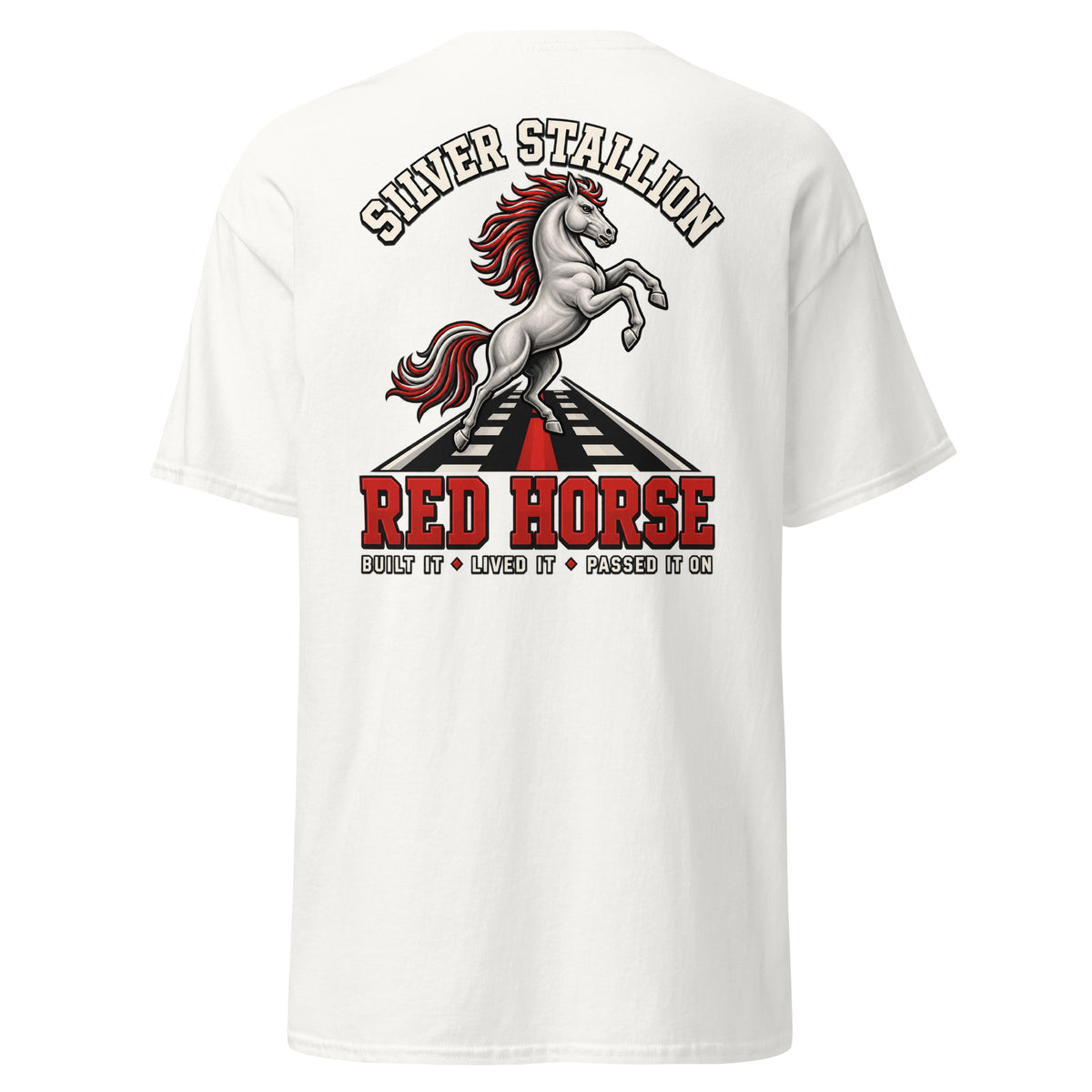 Silver Stallion RED HORSE Classic T-Shirt product mockup