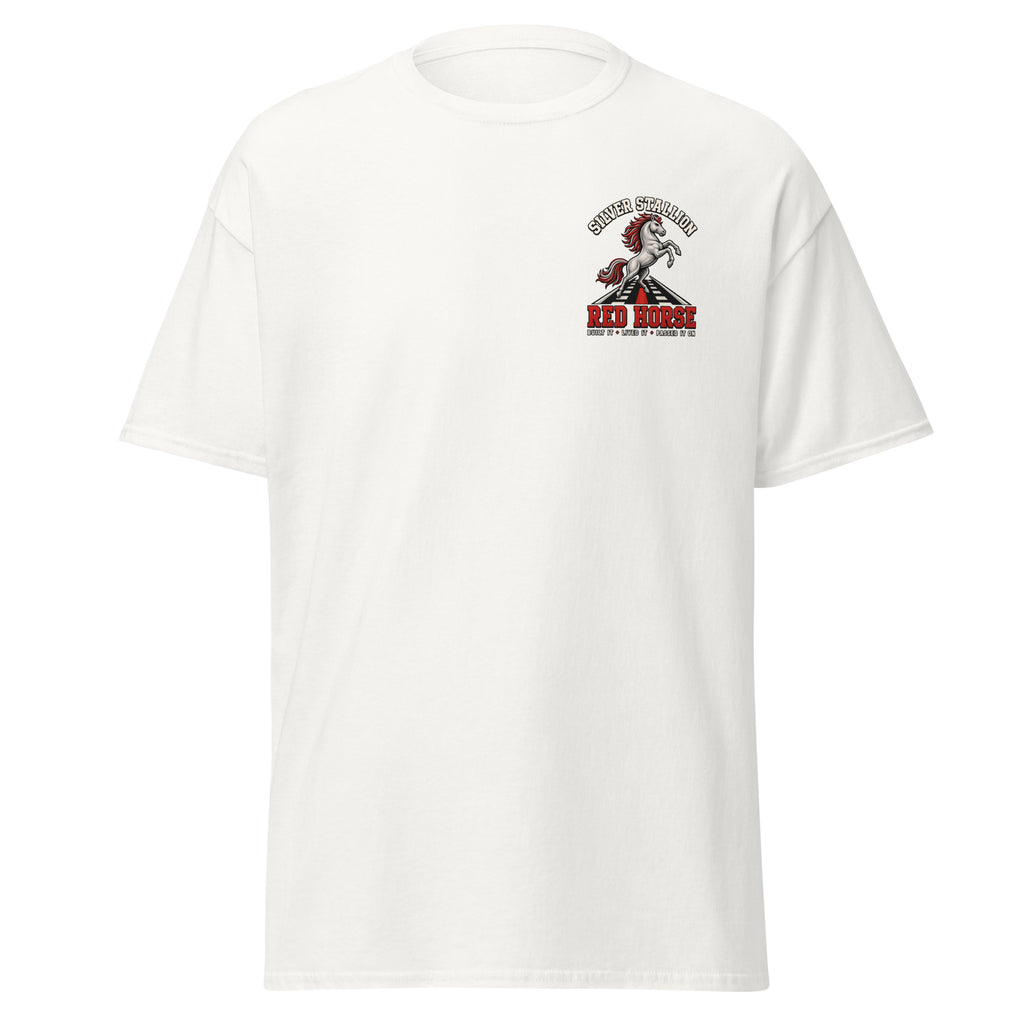 Silver Stallion RED HORSE Classic T-Shirt product mockup