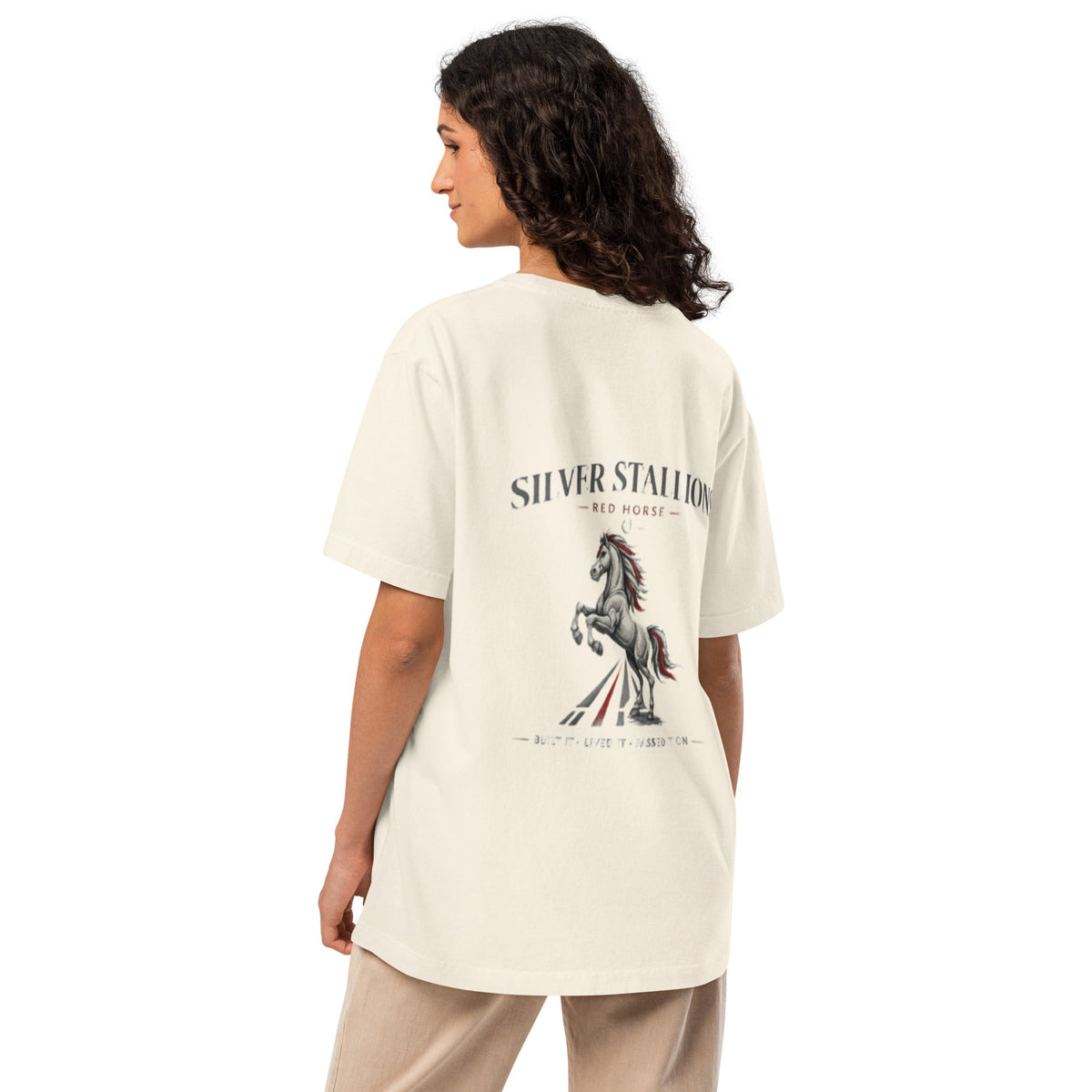 Women's oversized tee back mockup