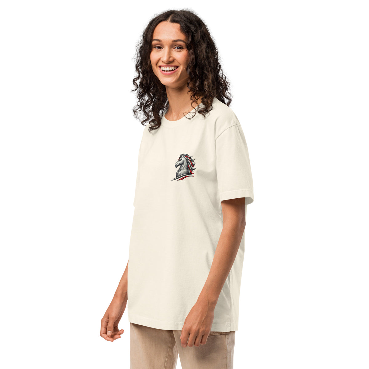 Women's Oversized RED HORSE T-Shirt product mockup