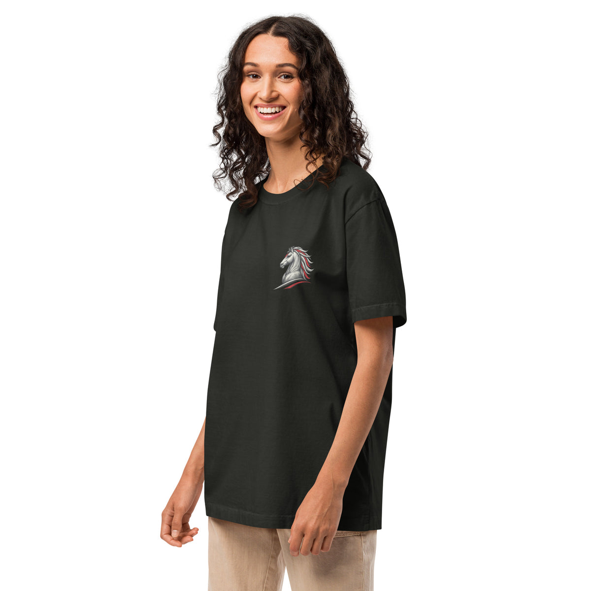 Women's Oversized RED HORSE T-Shirt product mockup