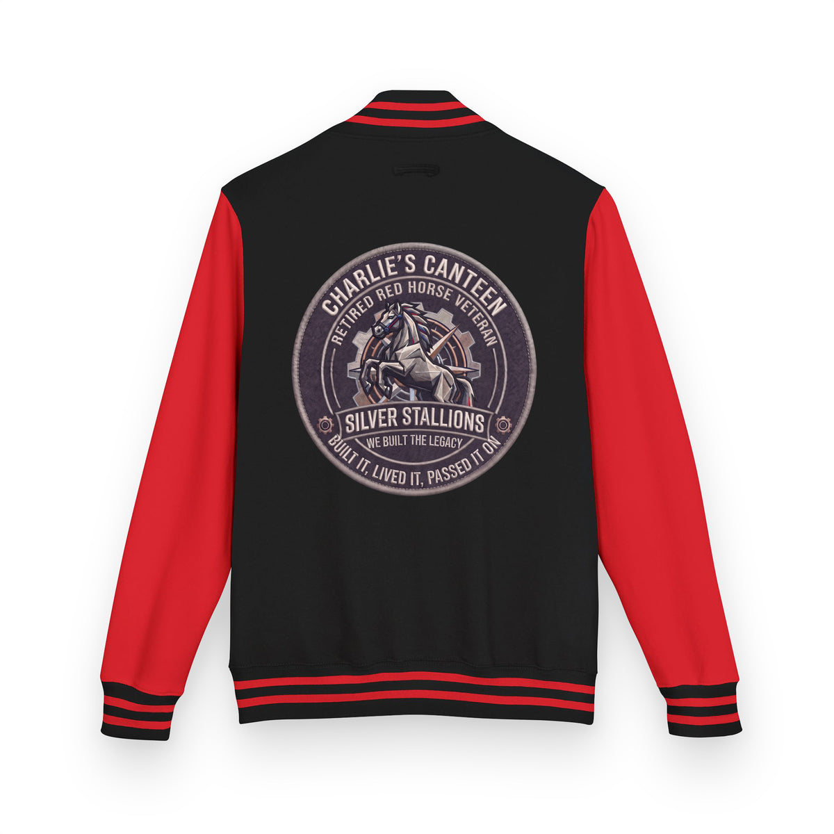 Charlie's Canteen Retired Letterman Jacket product mockup