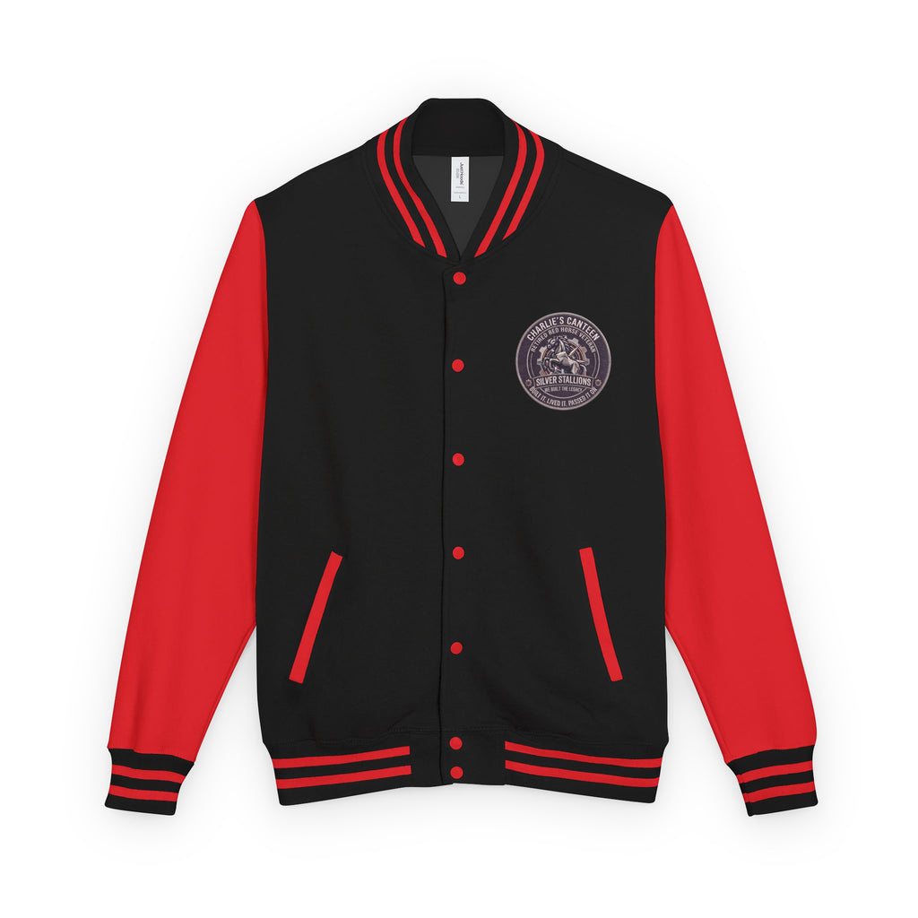 Charlie's Canteen Retired Letterman Jacket product mockup