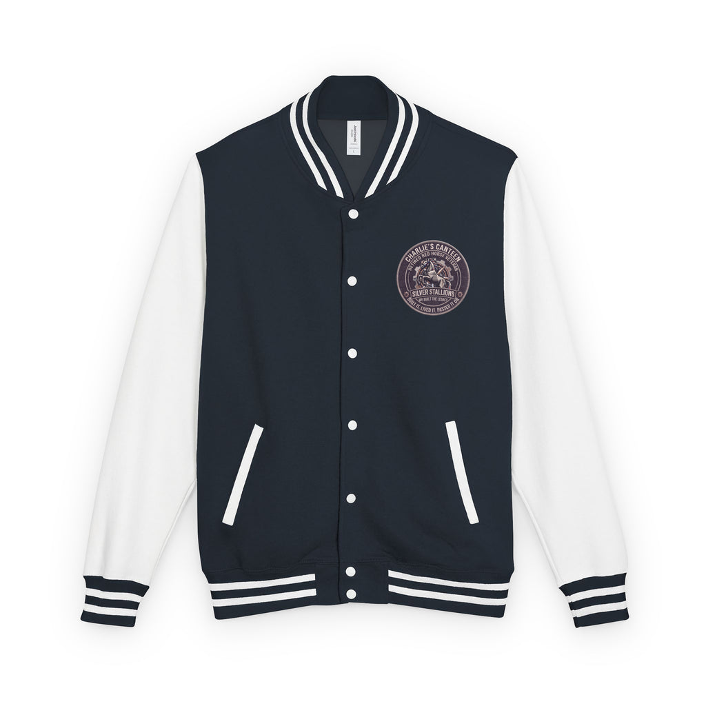 Charlie's Canteen Retired Letterman Jacket product mockup