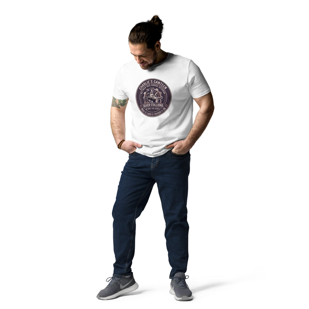 Silver Stallion Retired Organic Cotton T-Shirt product mockup