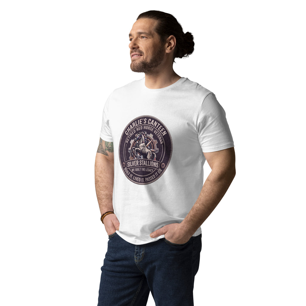 Silver Stallion Retired Organic Cotton T-Shirt product mockup