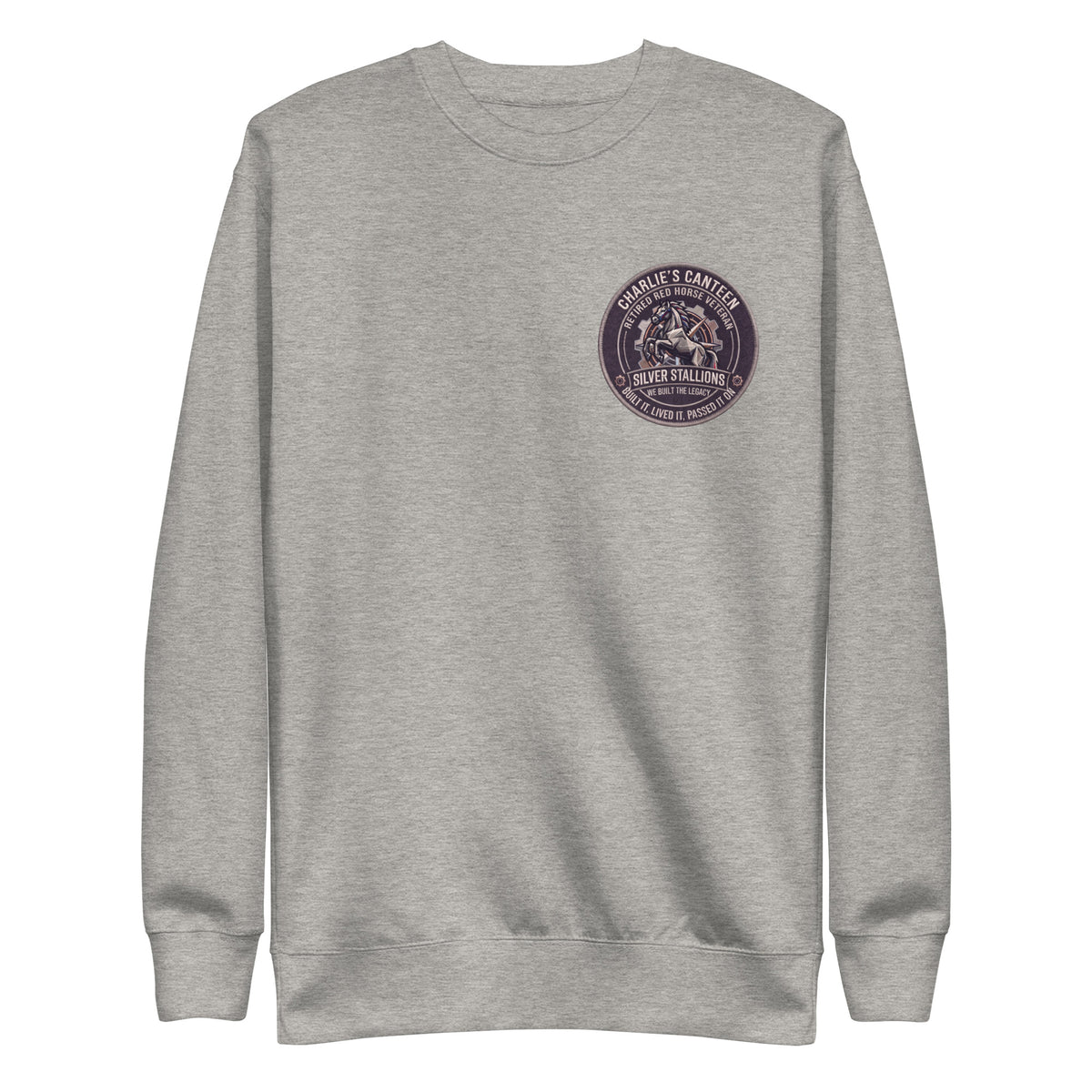 Silver Stallion Retired Crewneck Sweatshirt product mockup