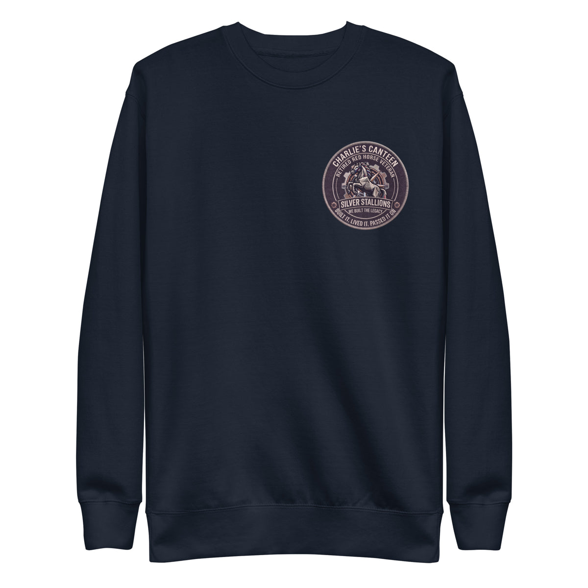 Silver Stallion Retired Crewneck Sweatshirt product mockup