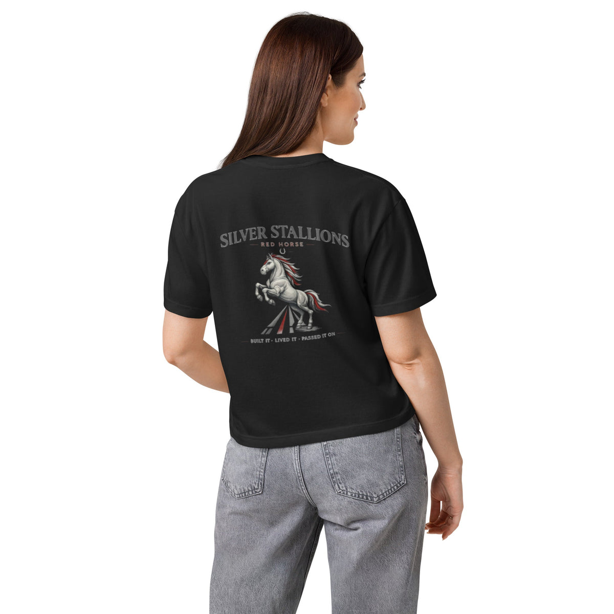 Women's heavyweight boxy tee back mockup