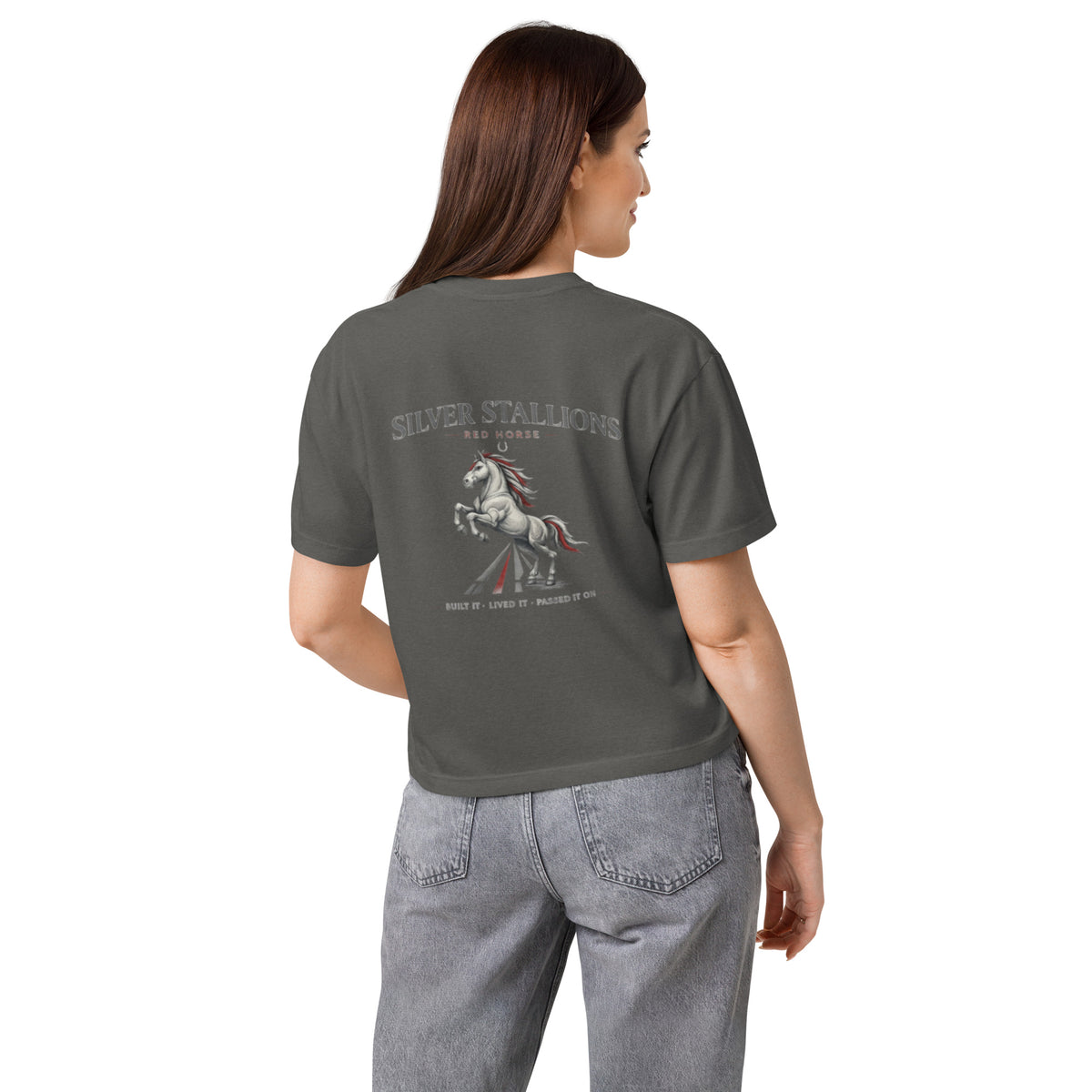 Women's RED HORSE Heavyweight Boxy Tee product mockup